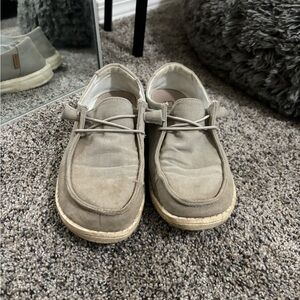 Hey Dude Women's Canvas Slip-Ons in Taupe